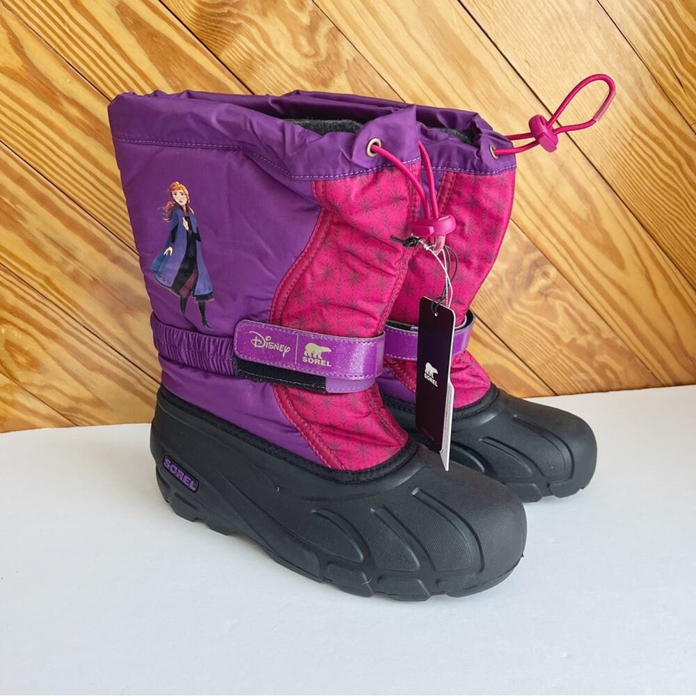 Sorel X Disney Frozen Flury Weather Resistant Snow Boots Winter Ski - Picture 5 of 7